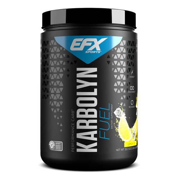 EFX Sports Karbolyn Fuel | Fast-Absorbing Carbohydrate Powder | Carb Load, Sustained Energy, Quick Recovery | Stimulant Free | 18 Servings (Lemon Ice)