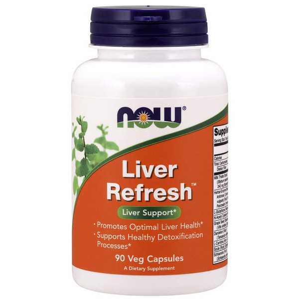 NOW Supplements, Liver Refresh with Milk Thistle Extract and unique Herb-Enzyme blend, 90 Veg Capsules