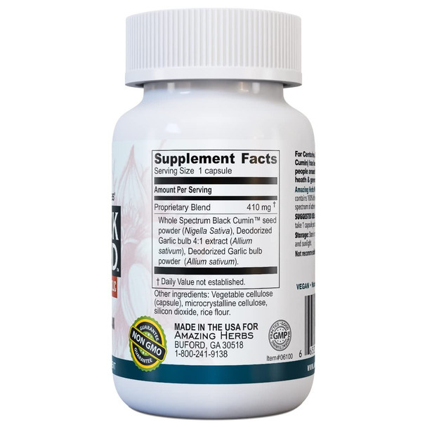 Black Seed Black Seed With Garlic 100 Cap