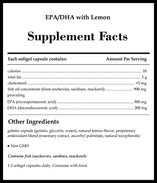 Pure Encapsulations EPA/DHA with Lemon