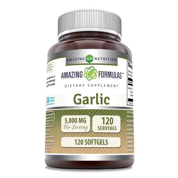 Amazing Formulas Garlic Supplement | 5000 Mg Per Serving | 120 Softgels | Non-Gmo | Gluten Free | Made In Usa