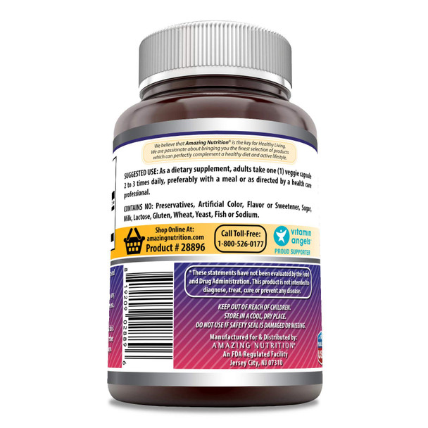 Amazing Formulas Elderberry 500Mg 120 Veggie Capsules Supplement | Non-Gmo | Gluten Free | Made In Usa | Ideal For Vegetarians