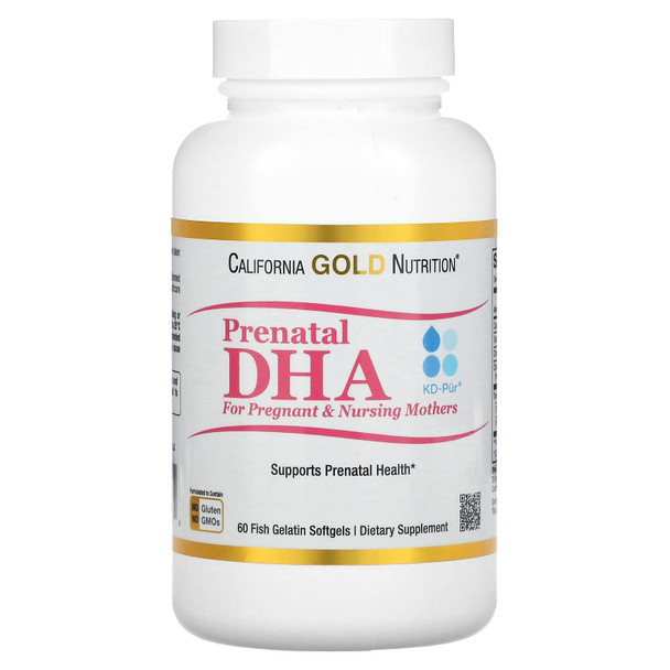 California Gold Nutrition Prenatal Dha For Pregnant And Nursing Mothers, 900 Mg, 60 Fish Gelatin Softgels (450 Mg Per Softgel)