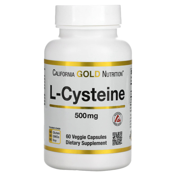 California Gold Nutrition L-Cysteine, Ajipure, 500 Mg, 60 Veggie Capsules