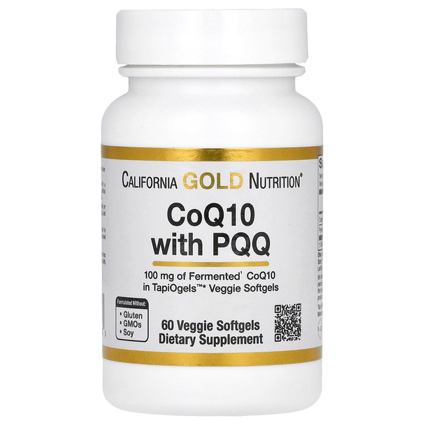 California Gold Nutrition Coq10 With Pqq, 100 Mg, 60 Veggie Softgel