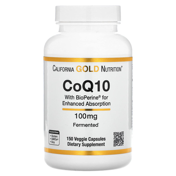 Coq10 By California Gold Nutrition - Usp-Verified, Fermented Coenzyme Q10 With Bioperine - Mitochondrial Support - Vegan Friendly - Gluten Free, Non-Gmo - 100 Mg - 150 Veggie Capsules Coq10 By California Gold Nutrition - Usp-Verified, Fermented Coenzyme Q10 With Bioperine - Mitochondrial Support - Vegan Friendly - Gluten Free, Non-Gmo - 100 Mg - 150 Veggie Capsules