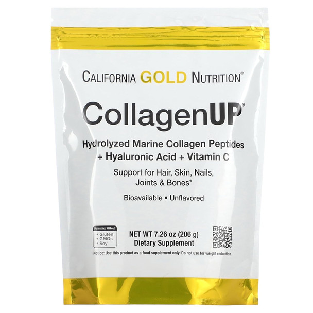 Collagen Peptides Powder With Hyaluronic Acid, Support For Healthy Hair, Skin, Nails, Joints And Bones, Non-Gmo, Gluten And Dairy Free, Unflavored, 7.26 Oz, Fish Sourced