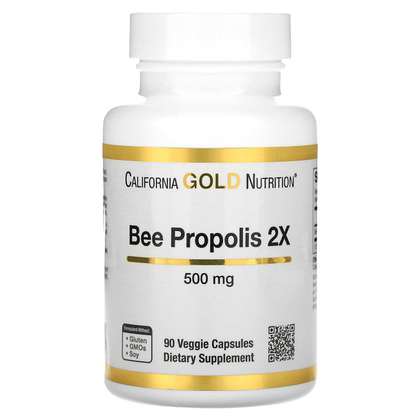 Bee Propolis 2X Potency, Concentrated Extract 500 Mg, Equivalent To 1000 Mg Of Natural Propolis, Support Immune Health & Vitality*, 90 Veggie Capsules, See 3Rd Party Test Results