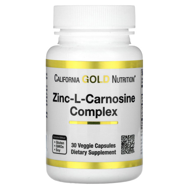 California Gold Nutrition Zinc-L-Carnosine Complex, 30 Veggie Capsules