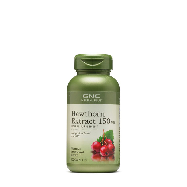 Gnc Herbal Plus Hawthorn Extract 150Mg, 100 Capsules, Supports Heart Health