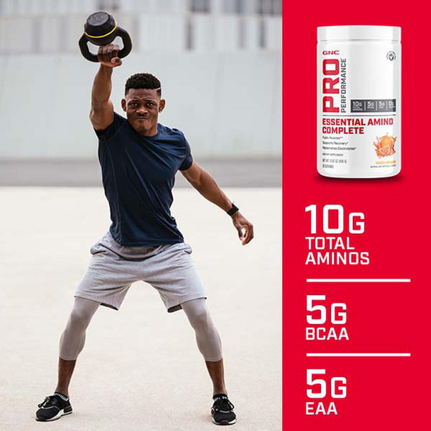 Gnc Pro Performance Essential Amino Complete, Tangy Orange, 30 Servings, Supports Muscle Recovery