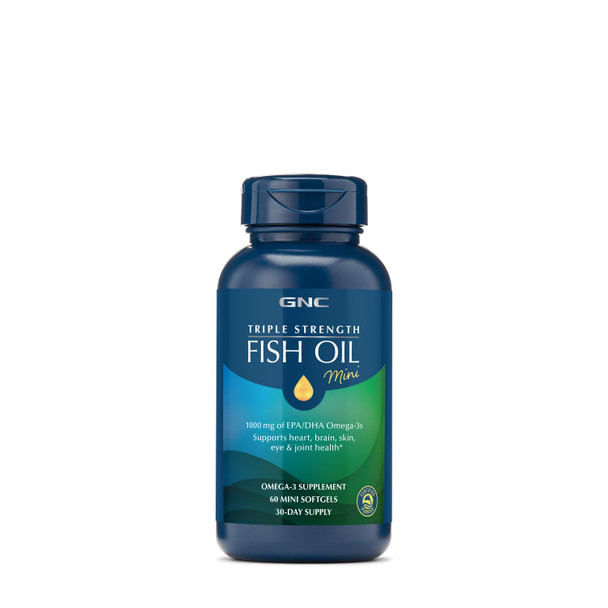 Gnc Triple Strength Fish Oil Mini - 60 Softgels (30 Servings)