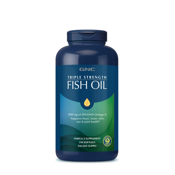 Gnc Triple Strength Fish Oil 1000Mg - 210 Softgels (210 Servings)