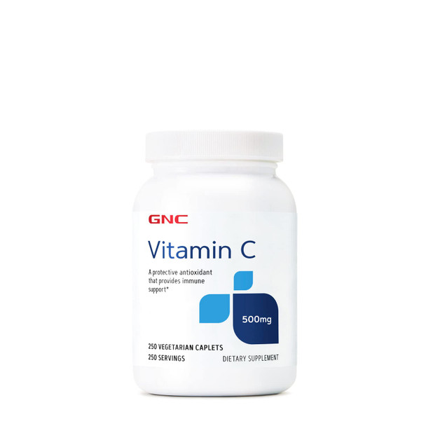 Gnc Vitamin C 500Mg, 250 Caplets, Provides Immune Support