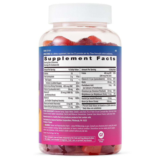 Gnc Milestones Teen Multivitamin - Natural Fruit Flavors - 120 Gummies (60 Servings)