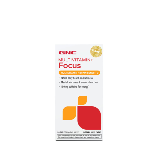 Gnc Multivitamin+ Focus + Brain Benefits* - 120 Tablets (60 Servings)