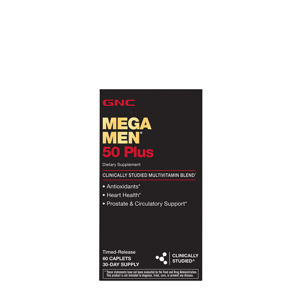 Gnc Mega Men 50 Plus Multivitamin | Antioxidants | Heart Health | Prostate And Circulatory Support | 60 Count