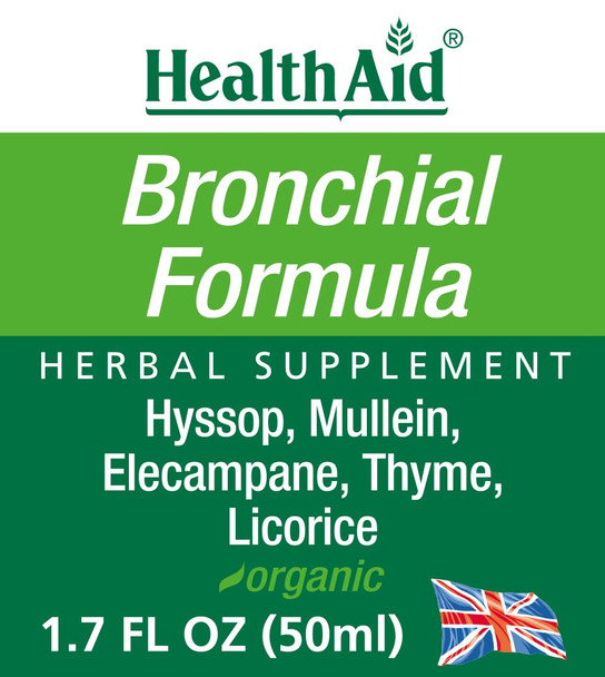 Bronchial Formula, 1.7 Oz, Herbal Respiratory Support With Hyssop, Mullein, Elcampagne, Thyme, And Licorice