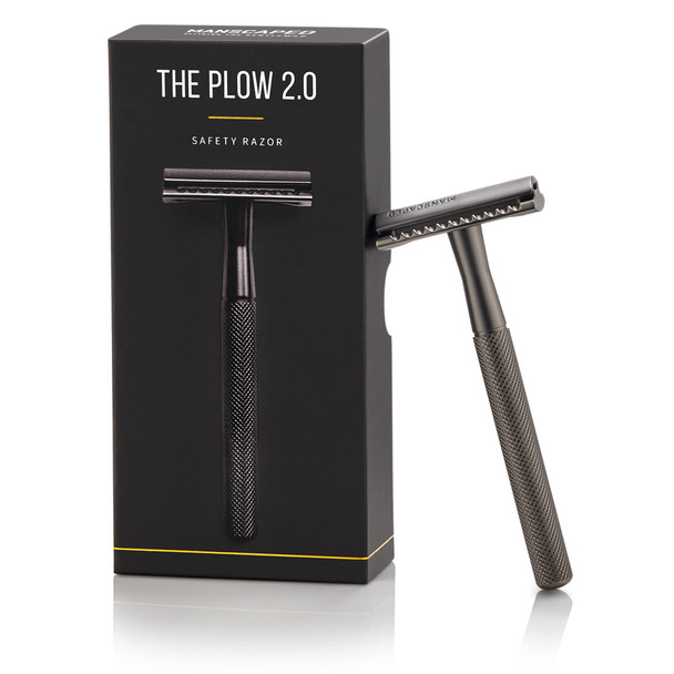 Manscaped The Plow 2.0 Premium Single Blade Double-Edged Safety Face Razor
