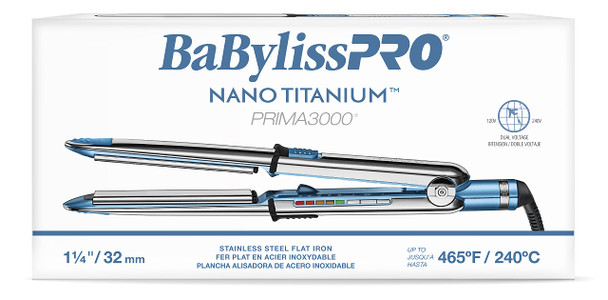 BaBylissPRO Nano Titanium Prima Ionic Straightener