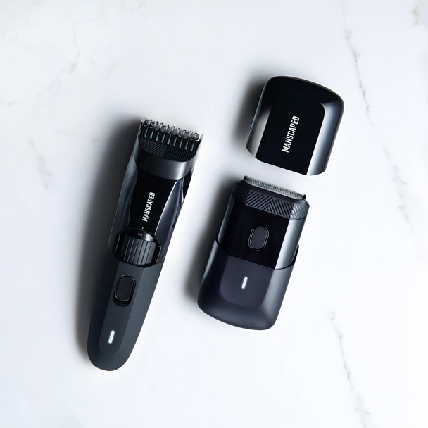 Manscaped The Beard Hedger Premium Men'S Beard Trimmer & The Handyman Compact Face Shaver With Long-Hair Leveler & Foil Blades