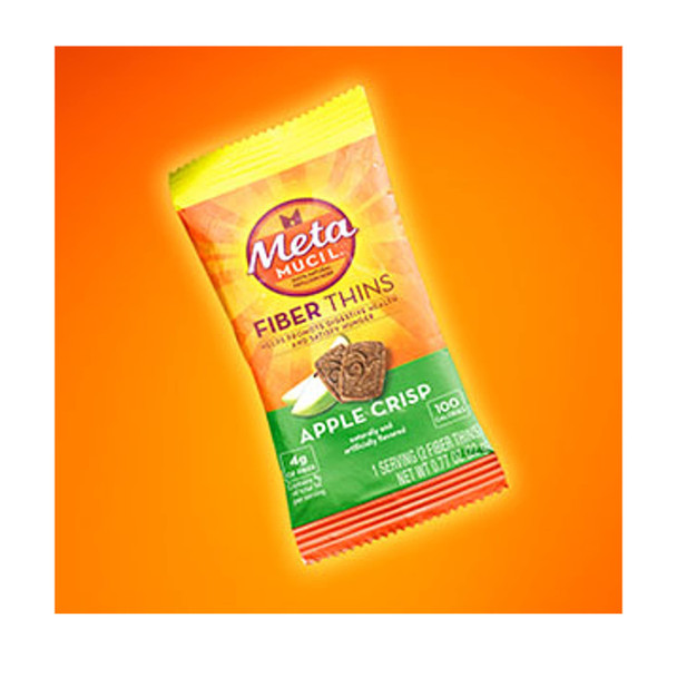 Metamucil Fiber Wafers Apple Crisp Packets, 2 Ea