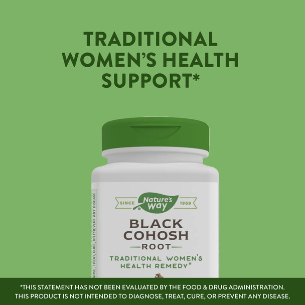 Nature'S Way Black Cohosh Root, Traditional Support For Women'S Health*, 540 Mg, 180 Vegan Capsules