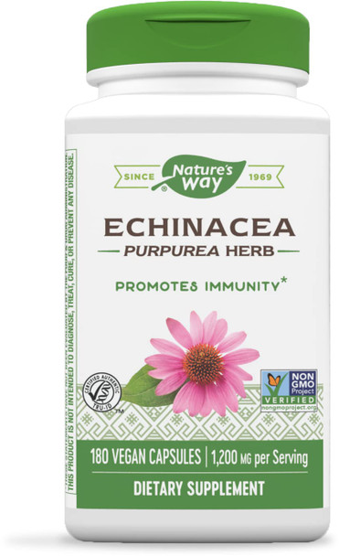 Nature'S Way Ecea Purpurea Herb, Immune Support*, 1,200 Mg Per Serving, 180 Capsules