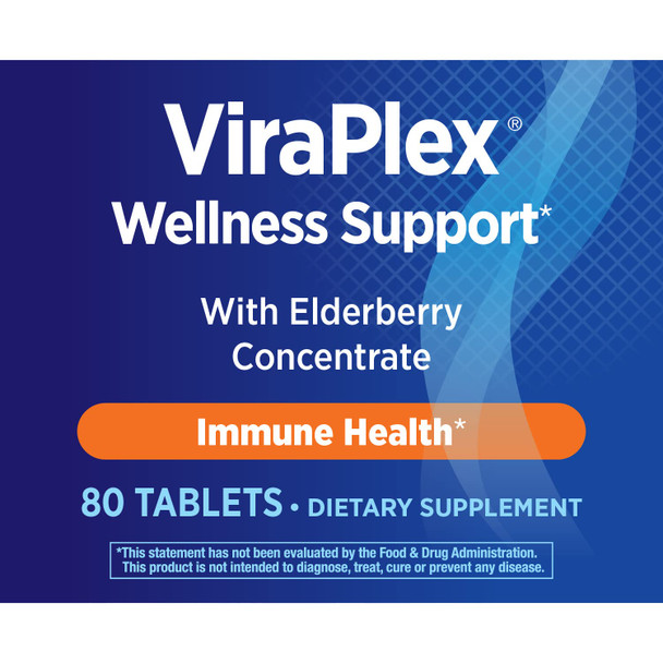 Nature'S Way Viraplex Wellness Support With Elderberry Concentrate*, Immune Support*, 80 Tablets