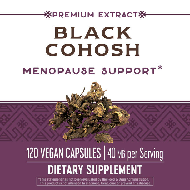 Nature'S Way Premium Black Cohosh, Menopause Support For Women*, 40 Mg Per Serving, 120 Vegan Capsules Nature'S Way Premium Black Cohosh, Menopause Support For Women*, 40 Mg Per Serving, 120 Vegan Capsules