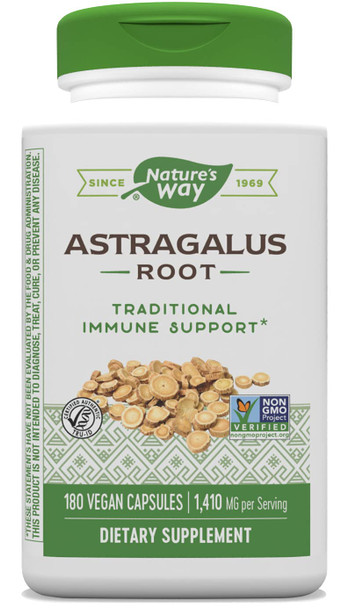 Nature'S Way Astragalus Root, Traditional Immune Support*, Non-Gmo Project Verified, Vegan, 180 Capsules