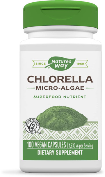 Nature'S Way Chlorella Micro-Algae, 1,230 Mg Per Serving, 100 Vcaps