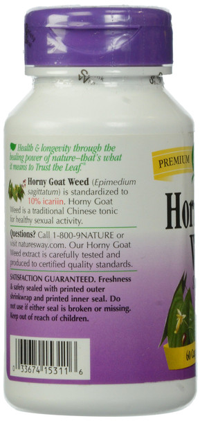 Nature'S Way Horny Goat Weed Capsules, 60 Count