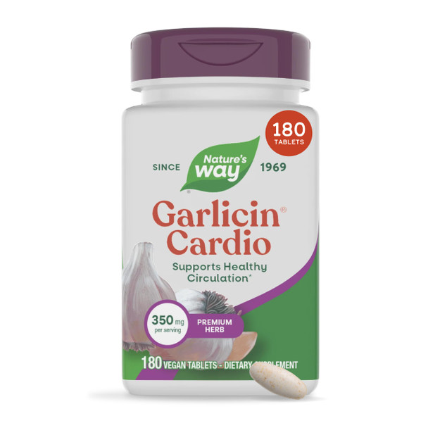 Nature'S Way Premium Herbal Garlicin Cardio 350 Mg Per Serving 180 Count