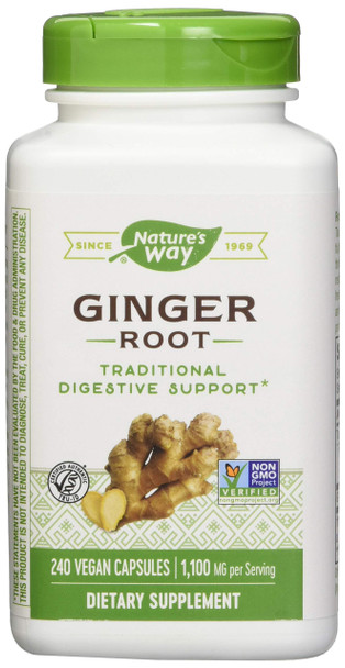 Nature'S Way Nature'S Way Premium Herbal Ginger Root, 1,100 Mg Per Serving, 240 Vcaps, 240 Count (Pack Of 12)