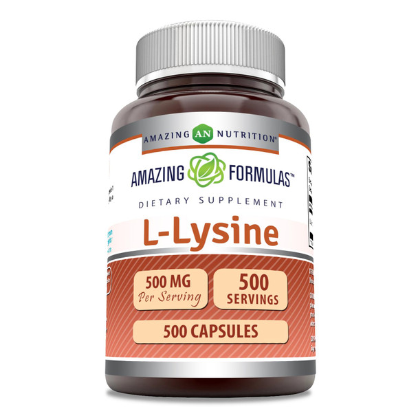 Amazing Formulas L-Lysine Supplement | 500 Mg | Non-Gmo, Gluten Free