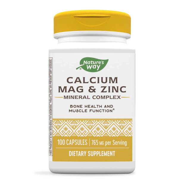 Nature'S Way Calcium Magnesium & Zinc 765 Mg Per Serving 100 Capsules