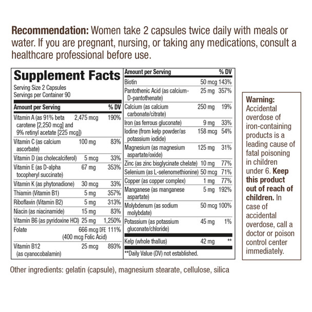Nature'S Way Prenatal Multivitamin, With Folate For Healthy Brain And Spinal Development*, 180 Capsules