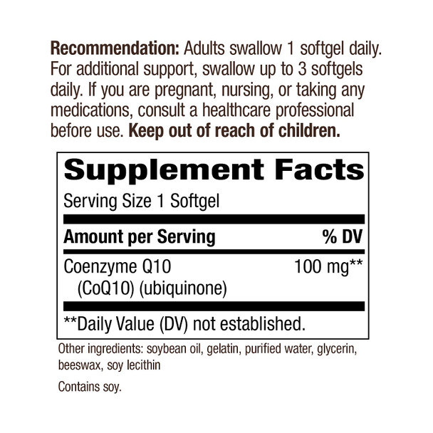 Nature'S Way Coq10 With Ubiquinone, Supports Heart Health*, 120 Softgels