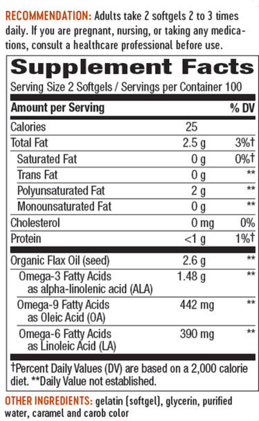 Nature'S Way Flax Oil Max Strength‡, Supports Heart Health*, 200 Softgels