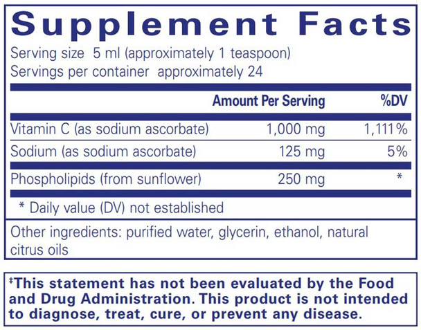 Pure Encapsulations Liposomal Vitamin C liquid