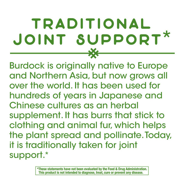 Nature'S Way Burdock Root, Traditional Joint Support*, 100 Vegan Capsules