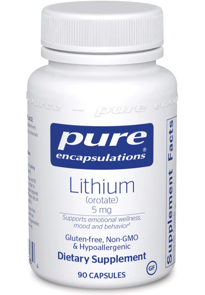 Pure Encapsulations Lithium Orotate 5mg