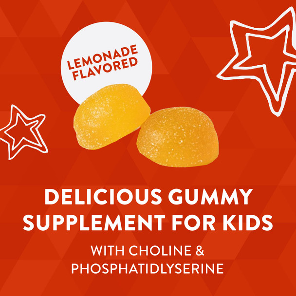 Nature'S Way Kids Brain Supplement Gummies, Supports Healthy Brain Function*, Lemonade Flavored, 60 Gummies