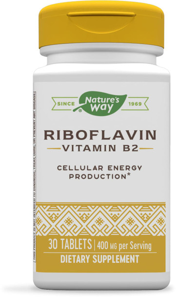 Nature'S Way Riboflavin Vitamin B2 Supports Cellular Energy* 30 Tablets