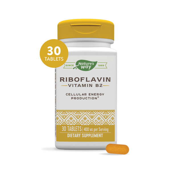 Nature'S Way Riboflavin Vitamin B2 Supports Cellular Energy* 30 Tablets