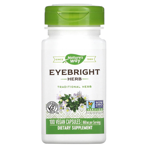 Nature'S Way Eyebright Herb, 860 Mg Per Serving, 100 Vcaps