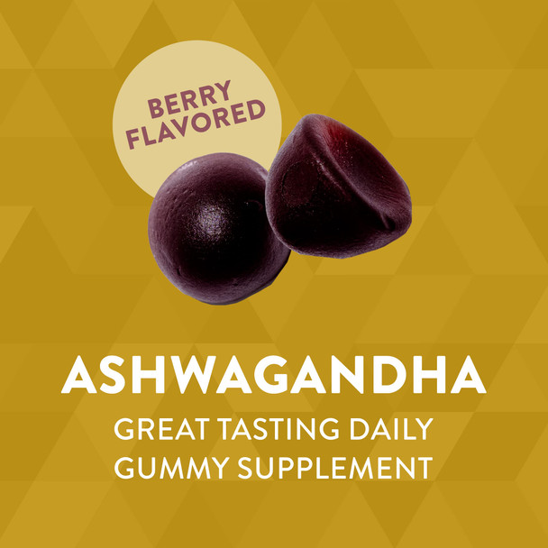 Nature'S Way Ashwagandha Stress Reducing Gummies With Adaptogenic Herb*, Berry Flavored, 125 Mg, 90 Gummies
