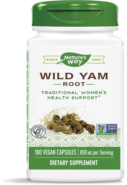 Nature'S Way Premium Herbal Wild Yam Root 850 Mg Per Serving 180 Vcap