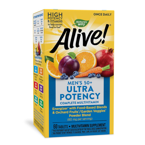 Alive! Once Daily Men'S 50+ Ultra - 60 Tablets By Nature'S Way